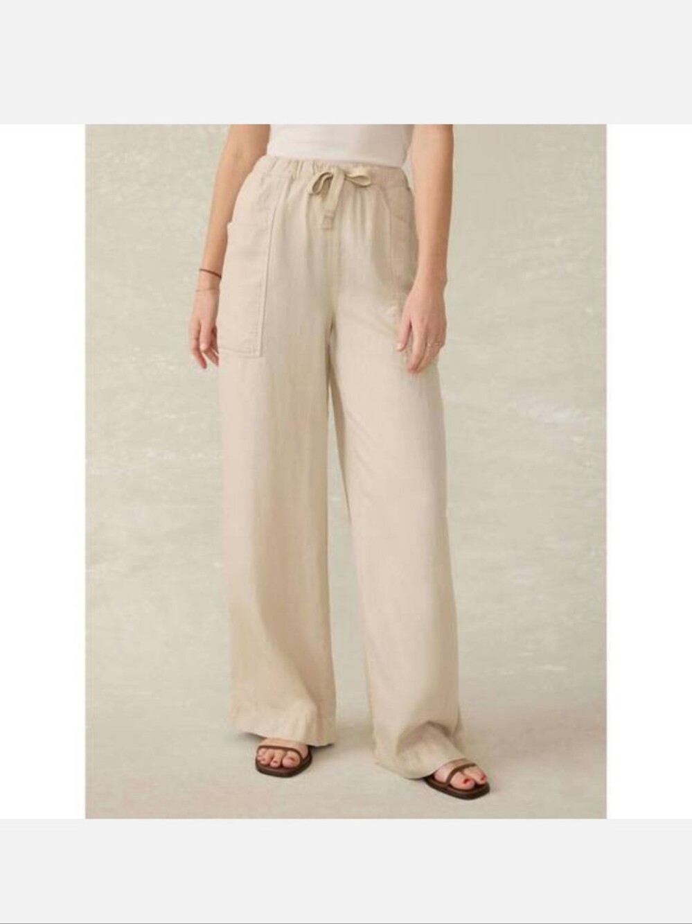 NEW FAHERTY topanga drape pant in wheaten XL